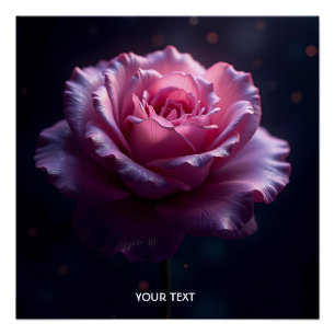 Poster Imaginaire mignonne Belle Rose rose rose