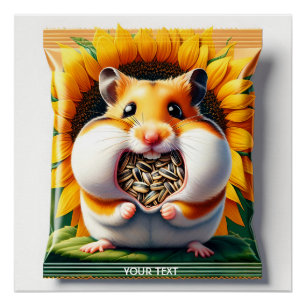 Poster Imaginaire mignonne de graines de paquets Hamster
