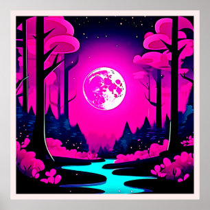Poster Imaginaire Moonlit Woods Art