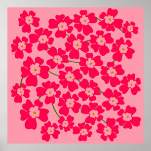 Poster Imaginaire rose magenta puissance