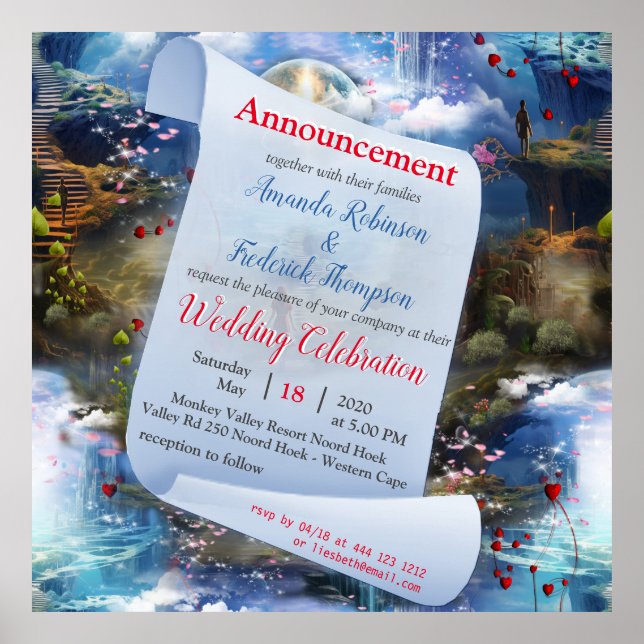 Poster Imaginaire royaumes de paysages magiques (Devant)