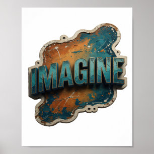 Poster Imagine Bleu Propre