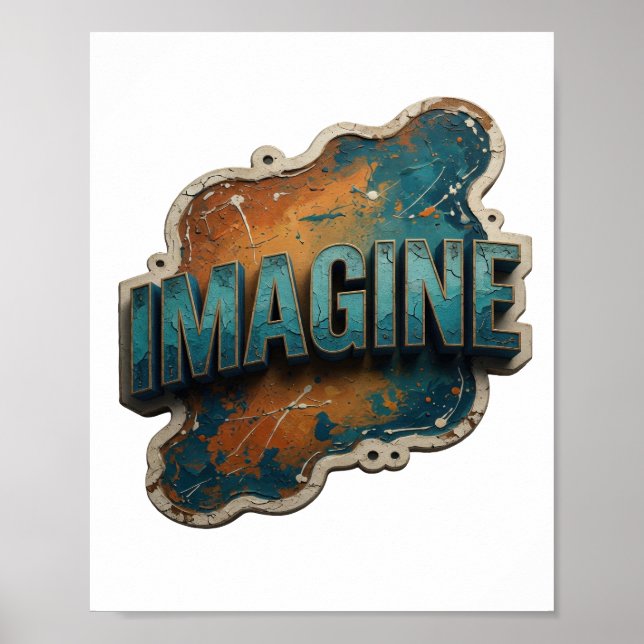 Poster Imagine Bleu Propre (Devant)