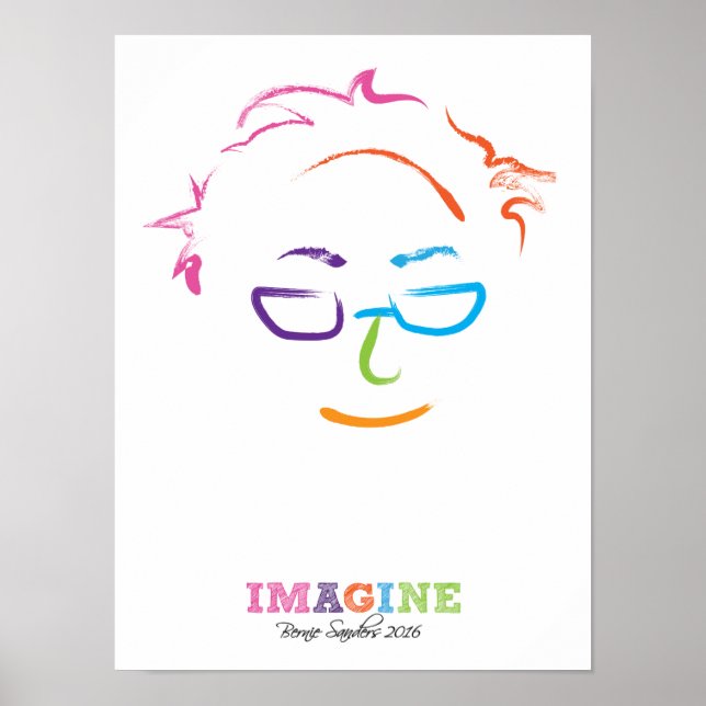 Poster Imaginez Bernie Sanders 2016 (Devant)
