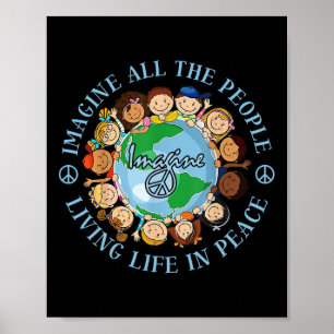 Poster Imaginez tous les gens qui vivent la vie Jour des 