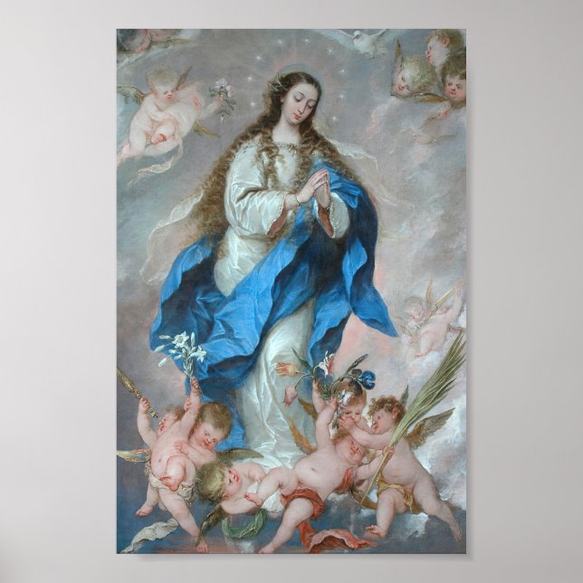 Poster Immaculée Conception Assomption Vierge Antolinez (Devant)