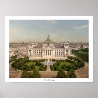 Poster Immeuble Reichstag, Berlin Allemagne