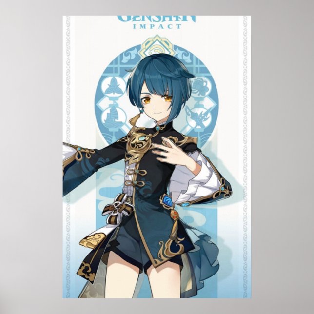 Poster Impact Genshin Xingqiu (Devant)