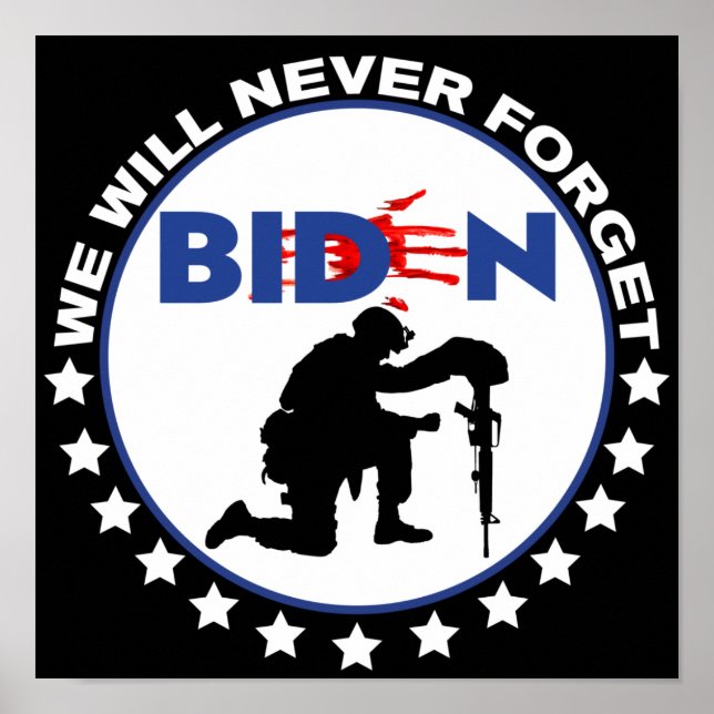 POSTER IMPEACH BIDEN NOUS N'OUBLIERONS JAMAIS (Devant)