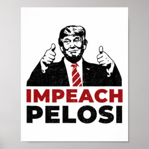 Poster Impeach Nancy Pelosi Pro Trump Shifty Schiff Ukrai