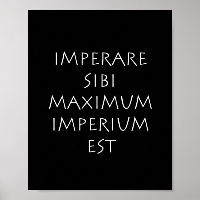 Poster Imperare sibi maximum imperium est (Devant)