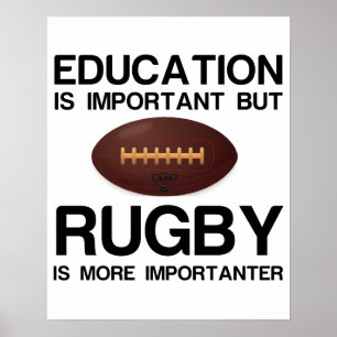 POSTER IMPORTANTE IMPORTANTE RUGBY DE L'ÉDUCATION