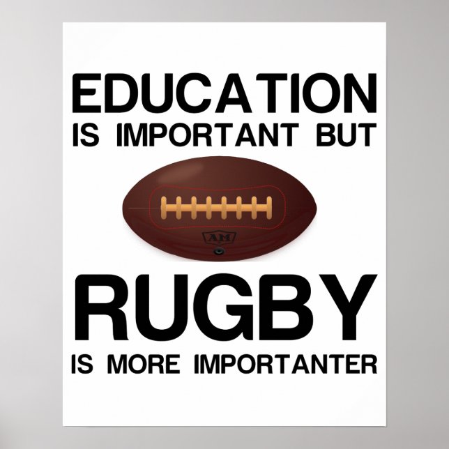 POSTER IMPORTANTE IMPORTANTE RUGBY DE L'ÉDUCATION (Devant)