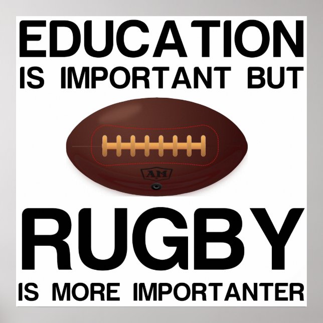 POSTER IMPORTANTE IMPORTANTE RUGBY DE L'ÉDUCATION (Devant)