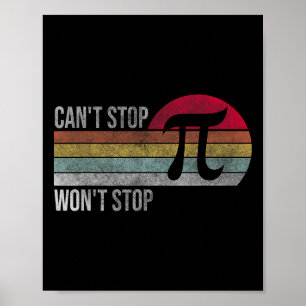 Poster Impossible d'arrêter Pi Wont Arrêter Pi Day Math V