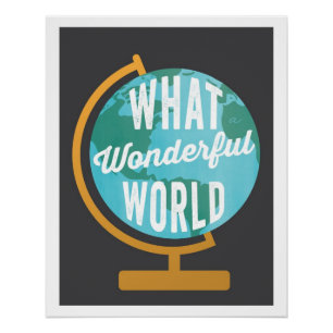 Poster Impression d'art du globe du monde merveilleux