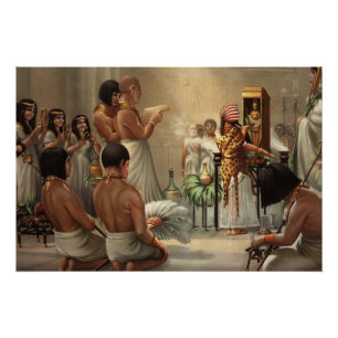 Poster Impression d'art fin du rituel du temple égyptien