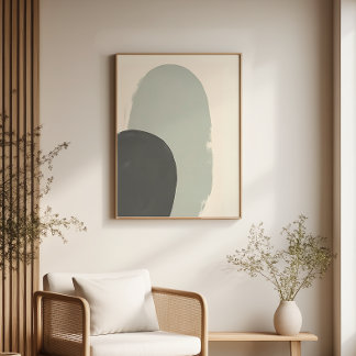 Poster Impression d'art Plante Abstrait japonais