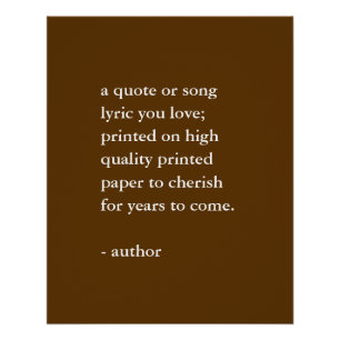 Poster Impression de devis personnalisée neutre