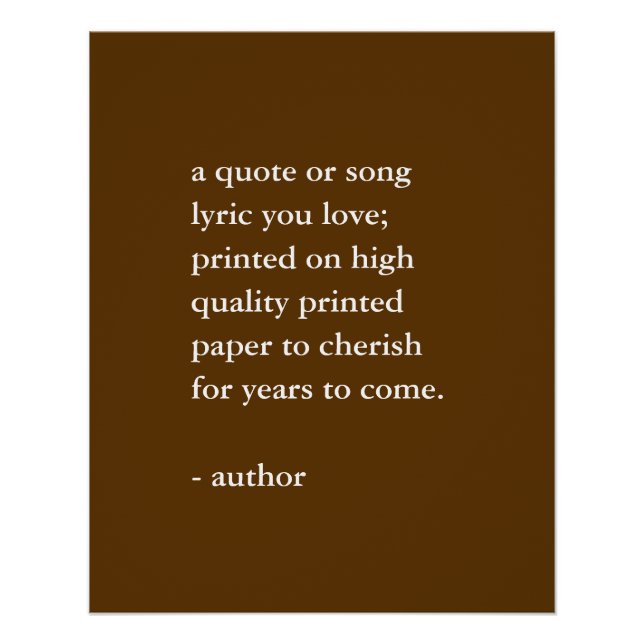 Poster Impression de devis personnalisée neutre (Devant)