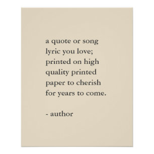 Poster Impression de devis personnalisée neutre