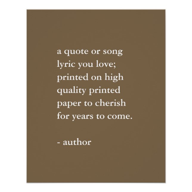 Poster Impression de devis personnalisée neutre (Devant)