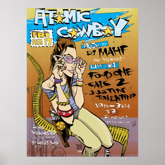 Poster Impression/Poster de cowboy atomique (Devant)