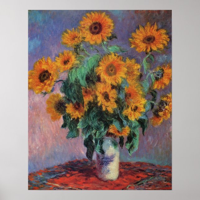 Poster Impressionnisme des tournesols (Devant)