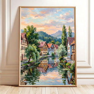Poster Impressionniste Campagne Toile d'Art Mural Imprimé