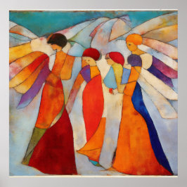 Poster Impressionniste coloré La Lumière de quatre anges