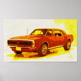 Poster Impressionniste de 67 Camaro