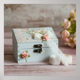 Poster Imprimable Joli Shabby Boîte en bois chic Photo