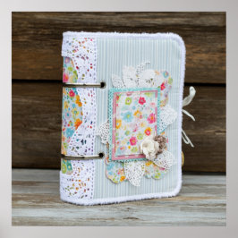 Poster Imprimable mignonne photo scrapbook avec dentelle