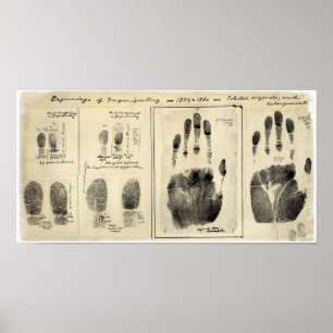 POSTER IMPRIMANTE FINGERRIÈRE FORENSIQUE 1859