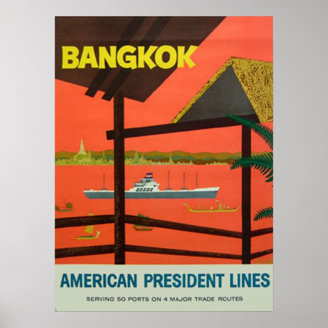 Poster Imprimante Vintage Bangkok (Devant)