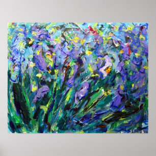 Poster Imprimantes Abstraites Iris Flower Art