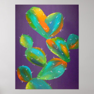 Poster imprimé art cactus contemporain