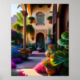 Poster Imprimé Art Jardin Espagnol