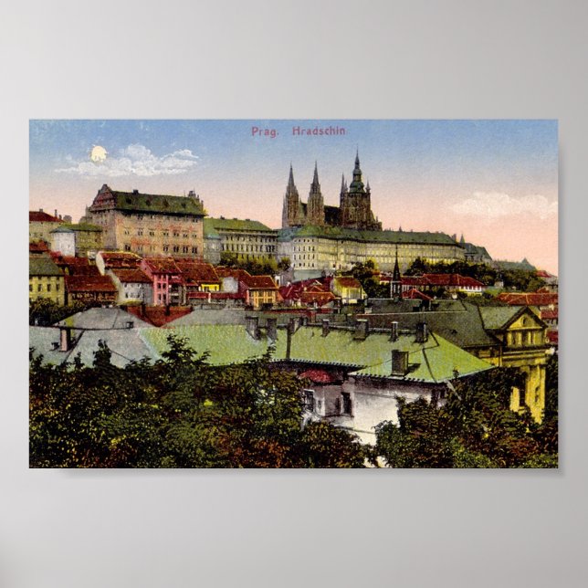 Poster Imprimé Château de Prague (Devant)