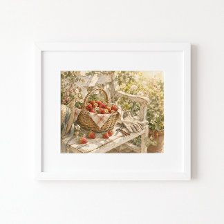Poster Imprimé d'art aquarelle Frais du jardin