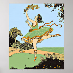 Poster imprimé de danseur joyeux
