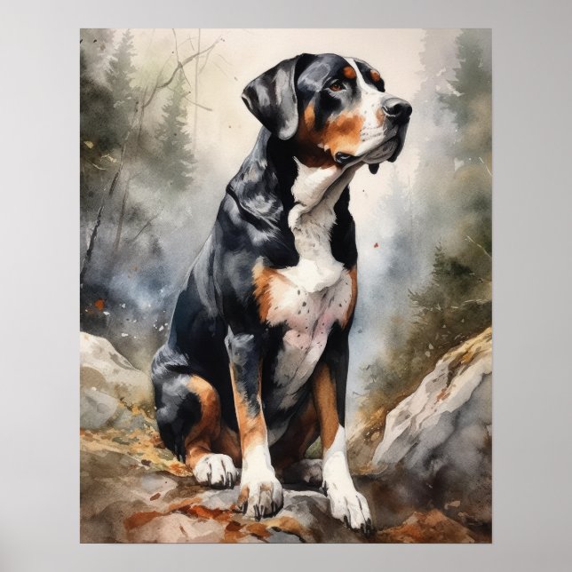 Poster imprimé de l'art du chien de montagne de la (Devant)