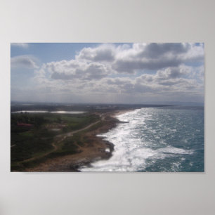 Poster imprimé de toile de bord de mer israélien