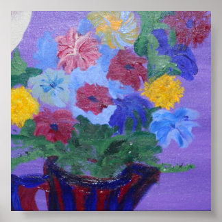 Poster imprimé fleurs