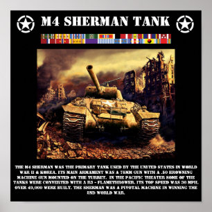 Poster Imprimé M4 Sherman