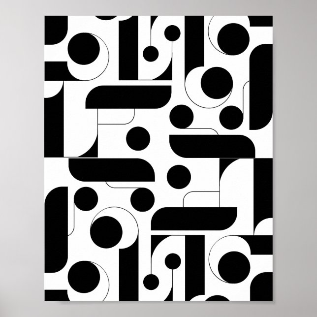 Poster Imprimé noir et blanc, papier d'affiche de valeur  (Devant)