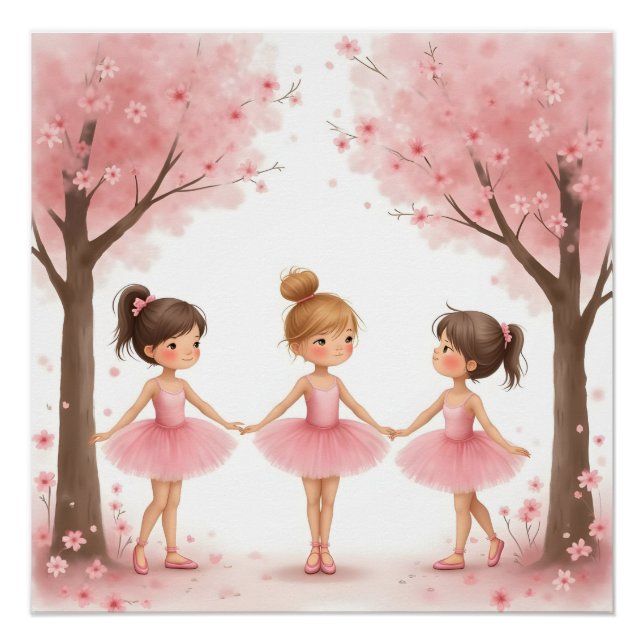 Poster Imprimé Pirouettes de Pétales (Devant)