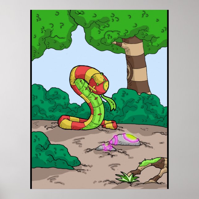 Poster imprimé serpent farci 02 (Devant)