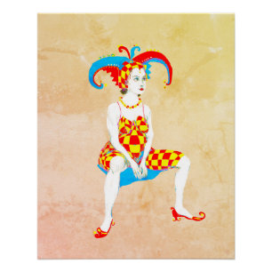 Poster Imprimé sur toile d'un bouffon enceinte
