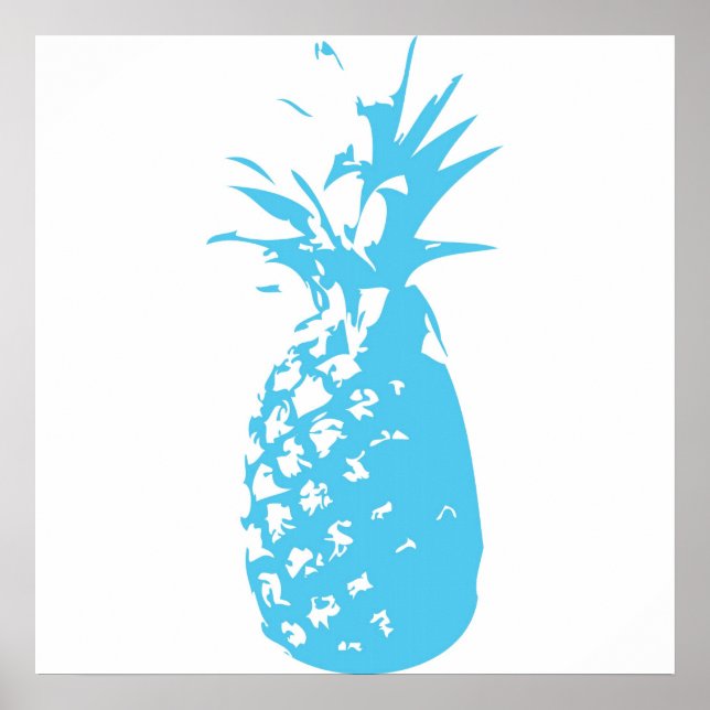 Poster Imprimer ananas rétro (Devant)